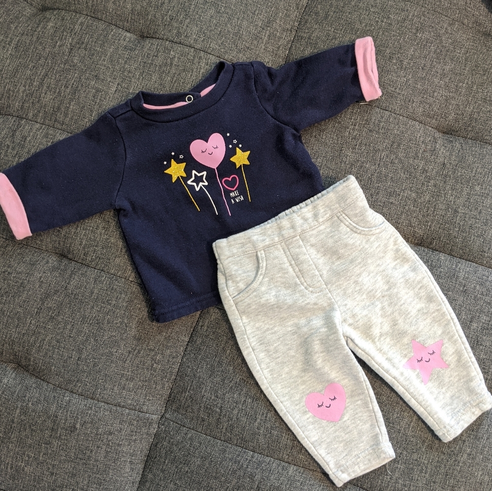 Baby girl sweats outfit